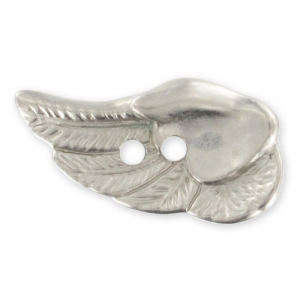 Bouton aile en résine CCB 28 mm rhodié mat x1