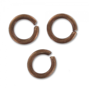 Anneaux ouverts  6x1 mm cuivré vieilli x50