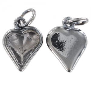 Serti pendentif simple face pour cab 4809 13x12 mm black nickel