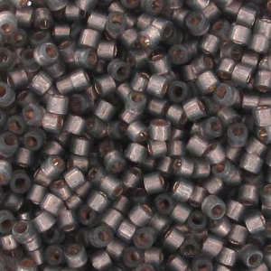 Miyuki Delica 11/0 DB0631 - Dyed Rustic Grey Silver Lined Alabaster x8g