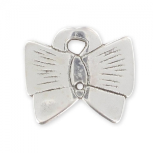 Intercalaire papillon 18x22 mm Placage Argent fin vieilli x1