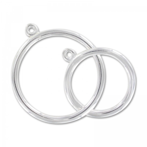 Intercalaire Double cercles 2 anneaux 36 mm en Argent 925