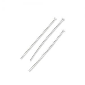 Clous tête plate 25x0.7 mm souple argenté x50