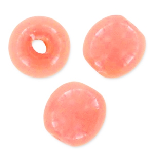 Perles en verre tchèque rondes Shiny  3 mm Peach Coral x50