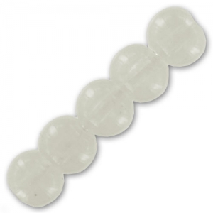 Rondes imitation jade 4 mm Blanc x50