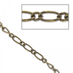Chaîne maille figaro alternée (1x1) 3,5 mm bronze x1m