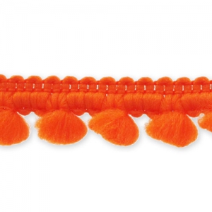 Galon mini pompons 11 mm Orange x1m
