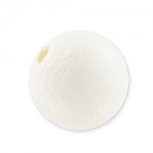 Perles rondes en bois 8 mm Blanc x20