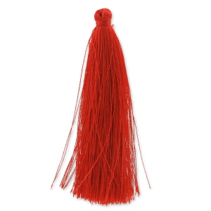 Pompon imitation soie 88-93 mm Rouge x1