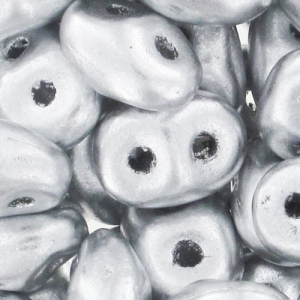 SuperDuo 2,5x5 mm Silver Mat x10g