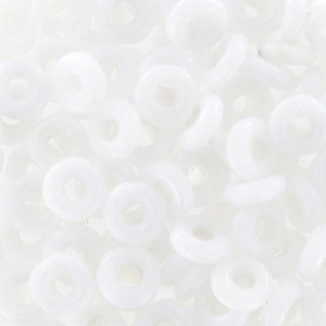 O Bead 4 mm Opaque White x5g