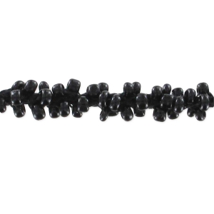 Cordon perlé 5 mm Noir x 1m