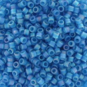 Miyuki Delica 11/0 DB0862 - Mat Transparent Capri Blue AB x8g
