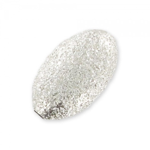 Perles olive diamantées 10x6 mm en Argent 925 x4