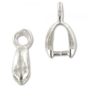 Attaches pendentifs 11 mm argenté x4