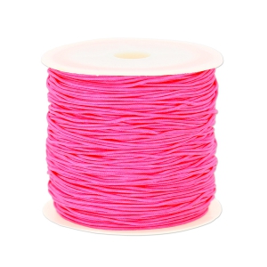 Fil de jade / Fil nylon tressé 0.8 mm Rose Electrique x50 m