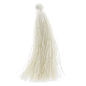 Pompon imitation soie 63-66 mm Ivoire x1