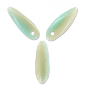 Dagues en verre 3x11 mm Mint Ivoire x50