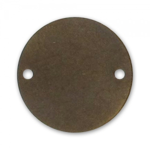 Intercalaire rond lisse 2 trous 25 mm bronze x1