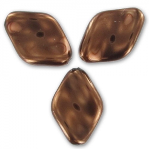 Perles torsadées nacrées 19x13 mm Maroon x10