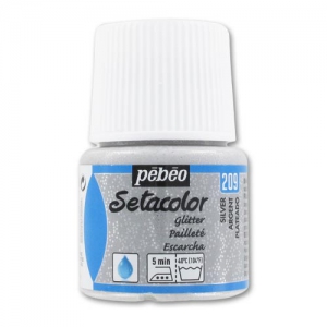 Peinture Setacolor Pailletté Argent (n°209) x45ml