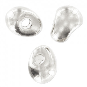 Perles irrégulières 8x6 mm Placage Argent fin vieilli x5