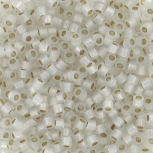 Miyuki Delica 11/0 DB0221 - White Opal Gilt Lined x8g