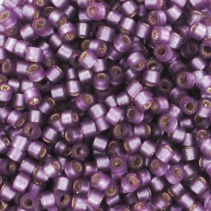 Miyuki Delica 11/0 DB0695 - Dyed Semi Mat Silver Lined Mulberry x8g
