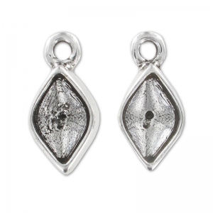 Serti pendentif double face pour cab 4230 14x9mm argenté vieilli
