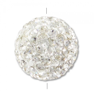 Ronde plasticine strass 10 mm Crystal x1