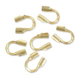 Protections pour fil cablé 0.8 mm en Gold Filled (or laminé)  x10