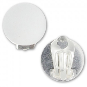 Clips plateau 18 mm argenté x2