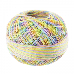 Fil de coton Lizbeth taille 20 Rainbow Taffy n°153 x192m
