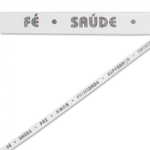 Ruban 7 souhaits 10 mm Blanc x 36cm