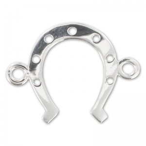 Intercalaire fer à cheval 2 trous 19 mm en Argent 925 x1