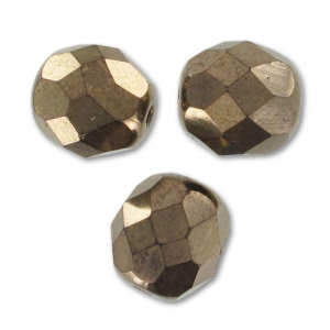 Facettes 8 mm Gold Bronze x20