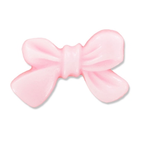 Cabochon noeud en résine 23x14 mm Rose clair