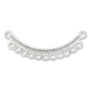 Intercalaires 11 anneaux 36 mm argenté  x6