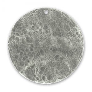 Sequin froissé 40 mm argenté antique x1