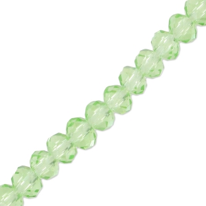 Perles rondelles facettées - rondes aplaties -3x2 mm Peridot x35cm
