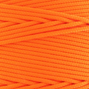 Fil de jade / Fil nylon tressé 1,1 mm Orange Fluo x1m