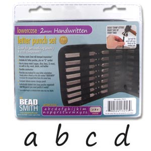 Poinçons lettres : Minuscule Manuscrit 2 mm