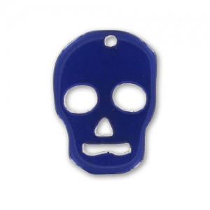 Pendentif Tête de mort 23 mm Dark Indigo x1