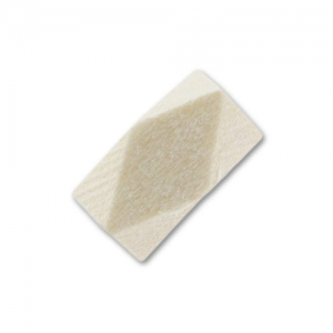 Perles géométriques forme polygones à facettes en bois brut 15x8 mm x50