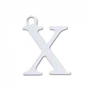 Breloque lettre X - 15 mm en Argent 925 x1