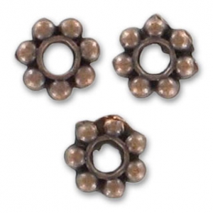 Intercalaires métal 5 mm cuivré vieilli x20