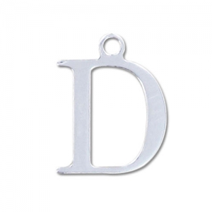 Breloque lettre D - 15 mm en Argent 925 x1