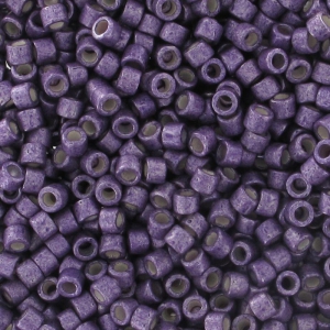 Miyuki Delica 11/0 DB1185 - Galvanized Semi Mat Eggplant x8g