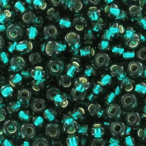 Preciosa Perles rocailles 11/0 2 mm - Emerald Silver Lined x20g