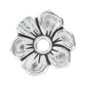 Fleur à riveter 13 mm argenté vieilli